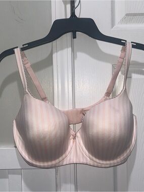 Victoria Secret Women's Light Pink Striped Bra 36DDD